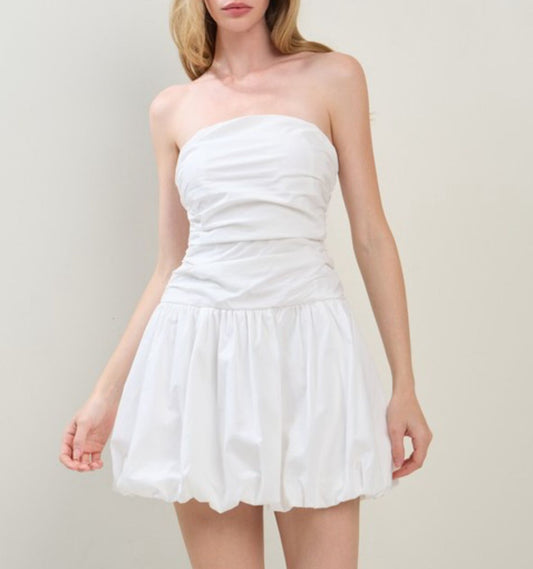 White bubble dress