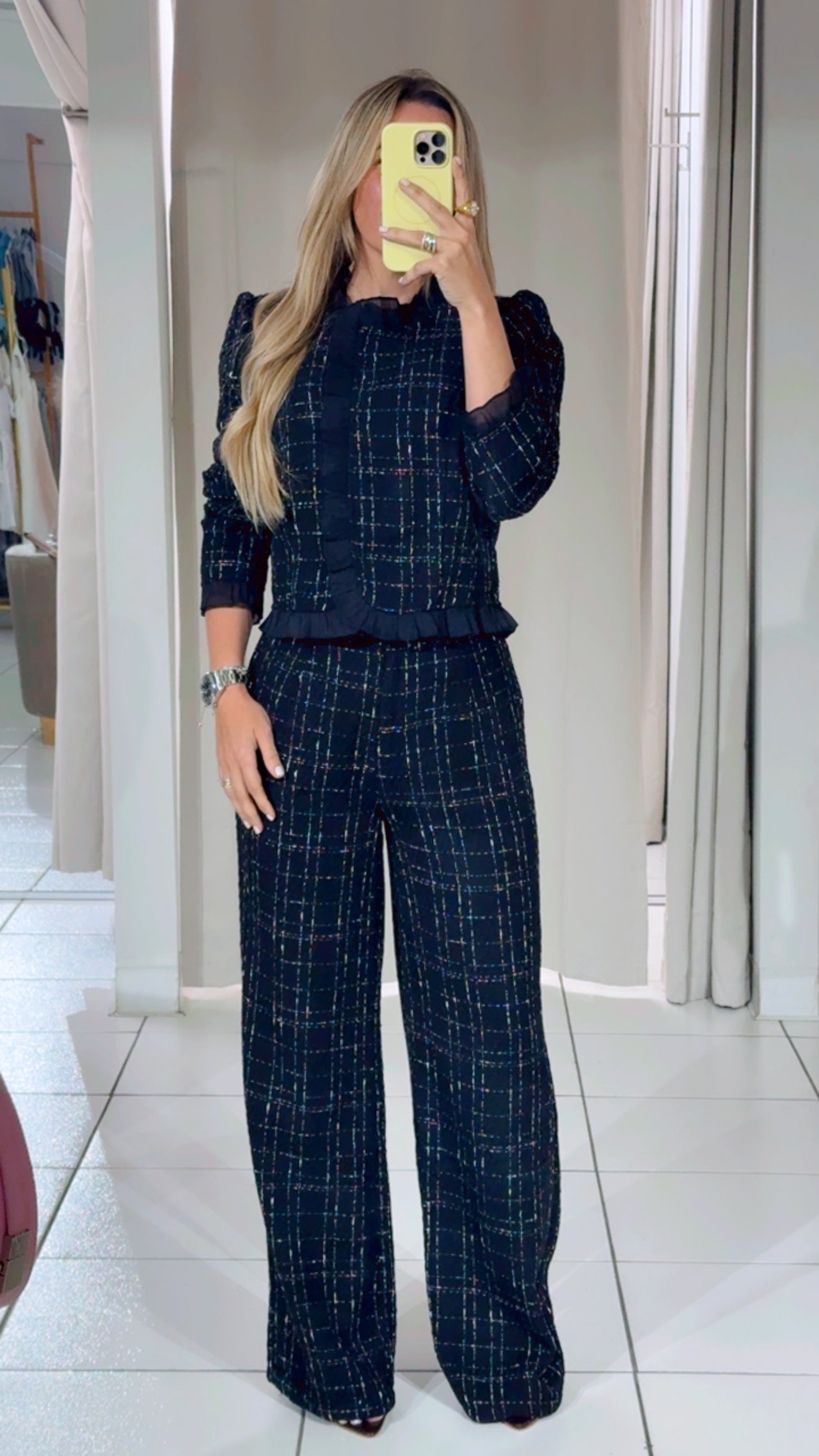 Black tweed set