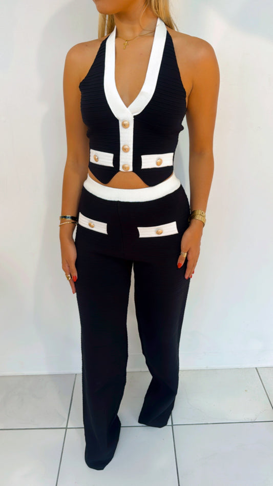 Capitana Black Sweater Set