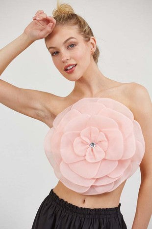 Organza flower top