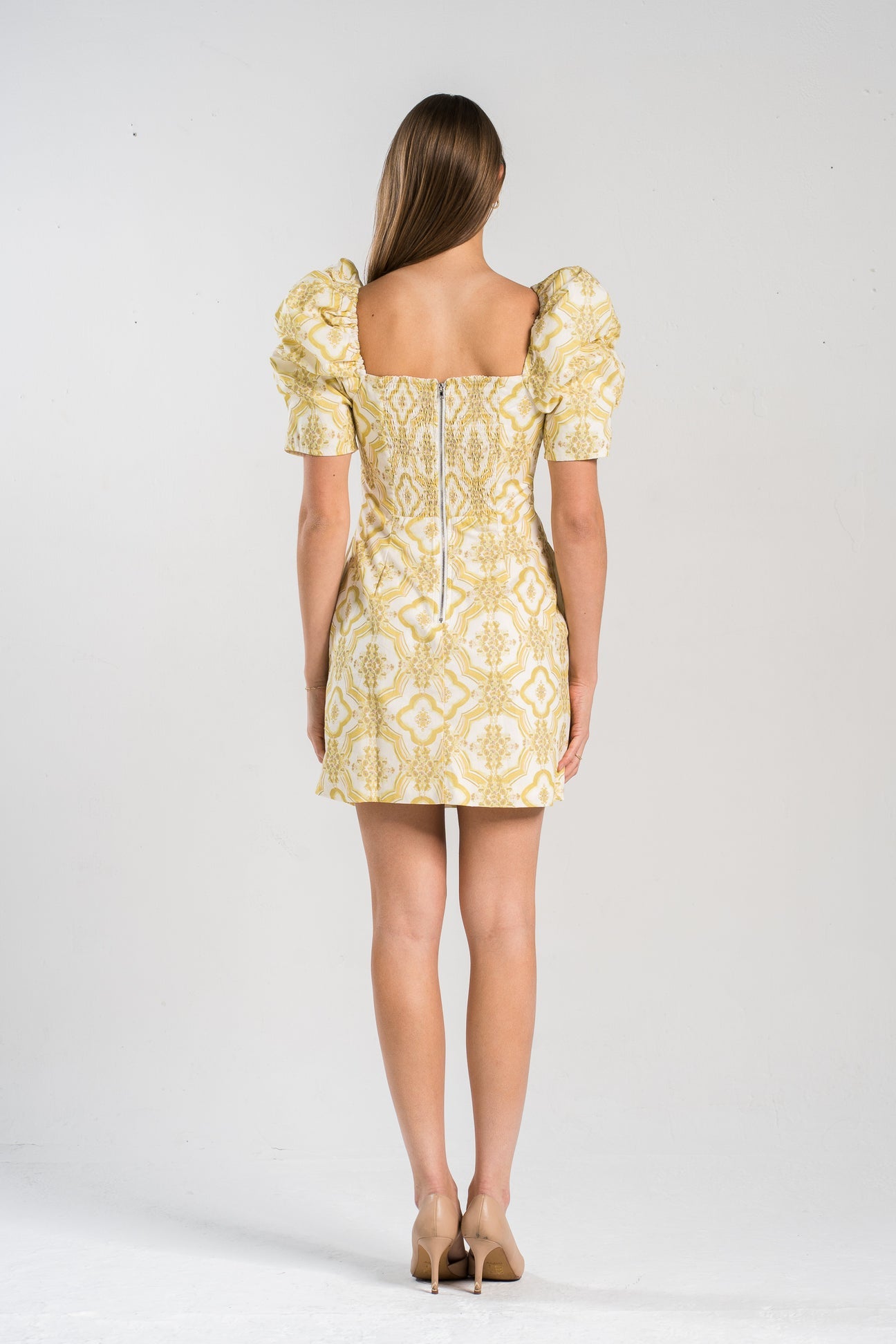 Ornate Print Mini Dress