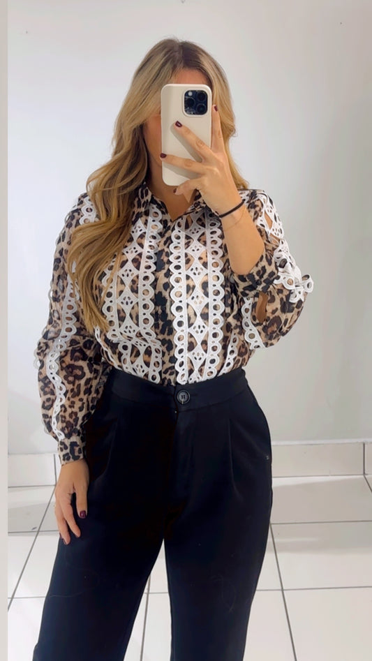 Animal print top