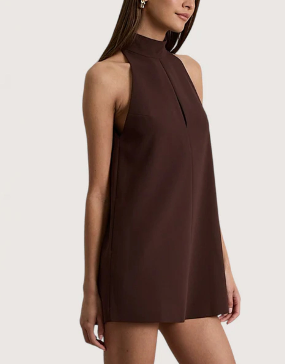 Choco turtle neck mini dress