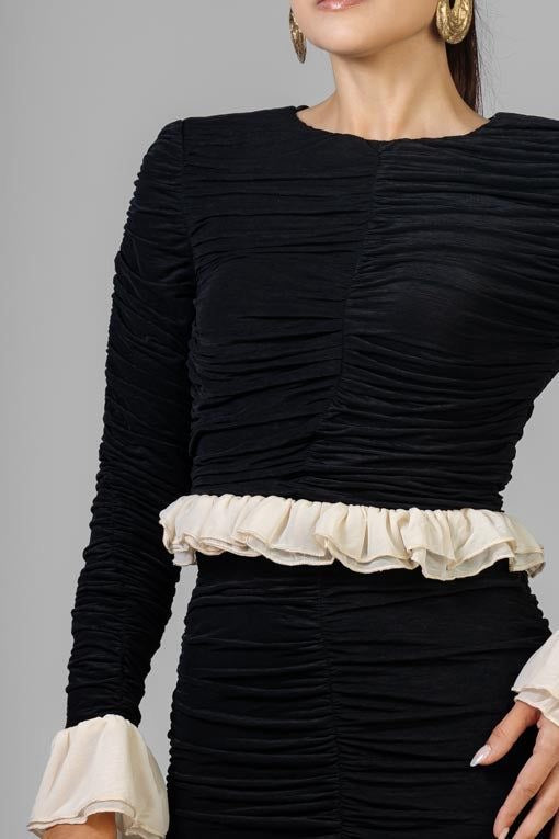 Frill midi skirt set