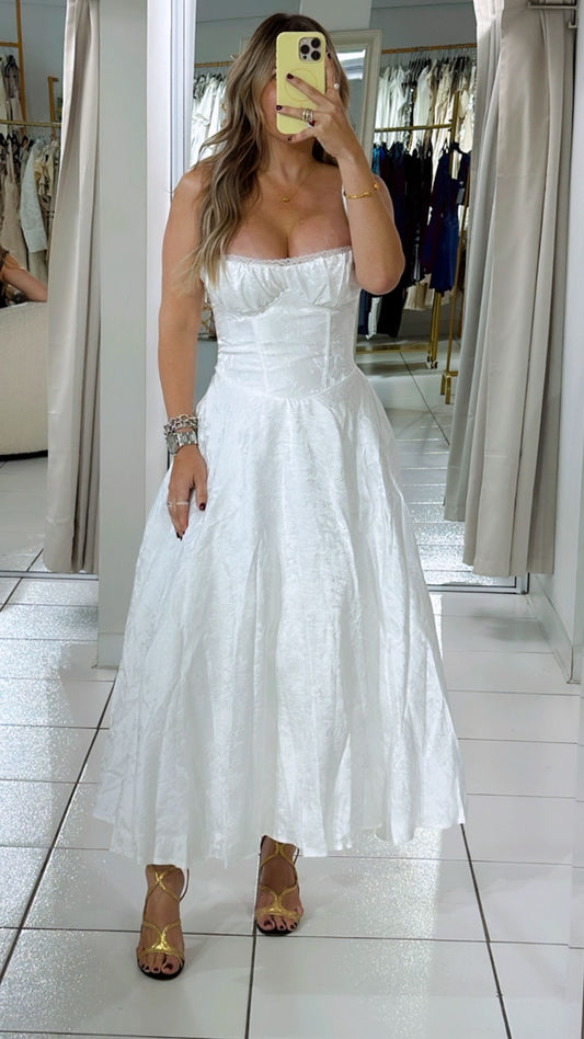 Madison White Lace Dress