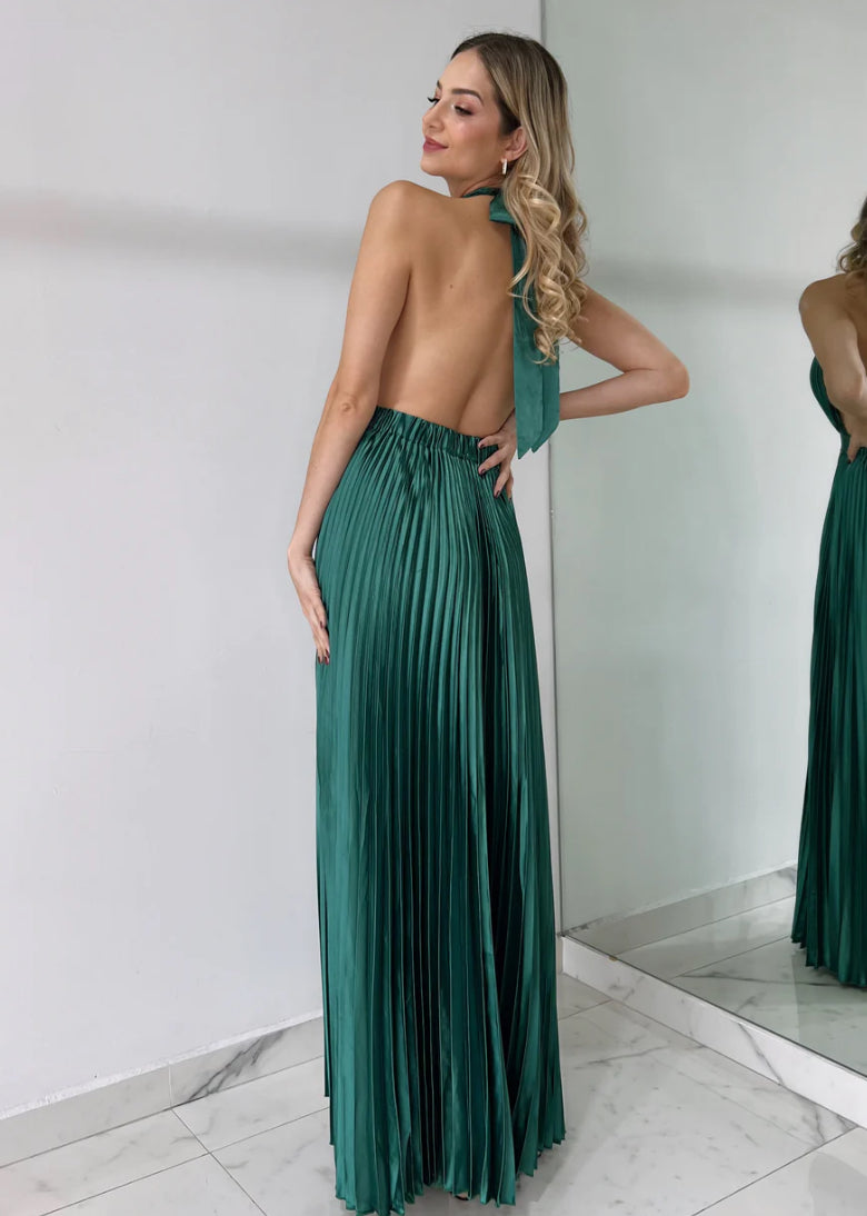 Green maxi dress
