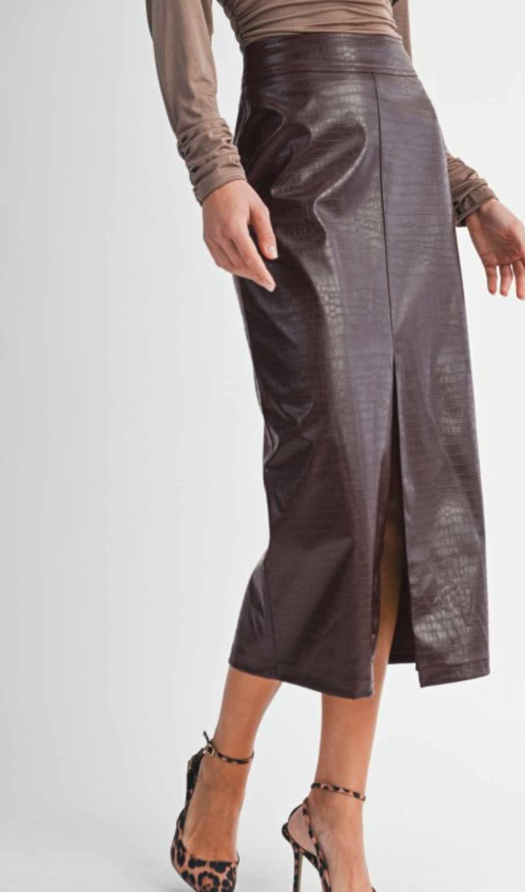 Repti leather skirt
