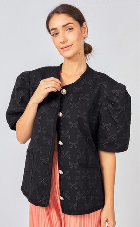 Ribbon puff top