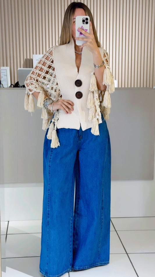Macrame tassel top