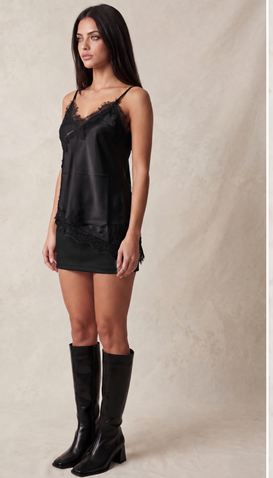 Nlack lace top