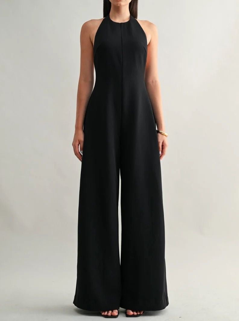Nova Halter Black Jumpsuit