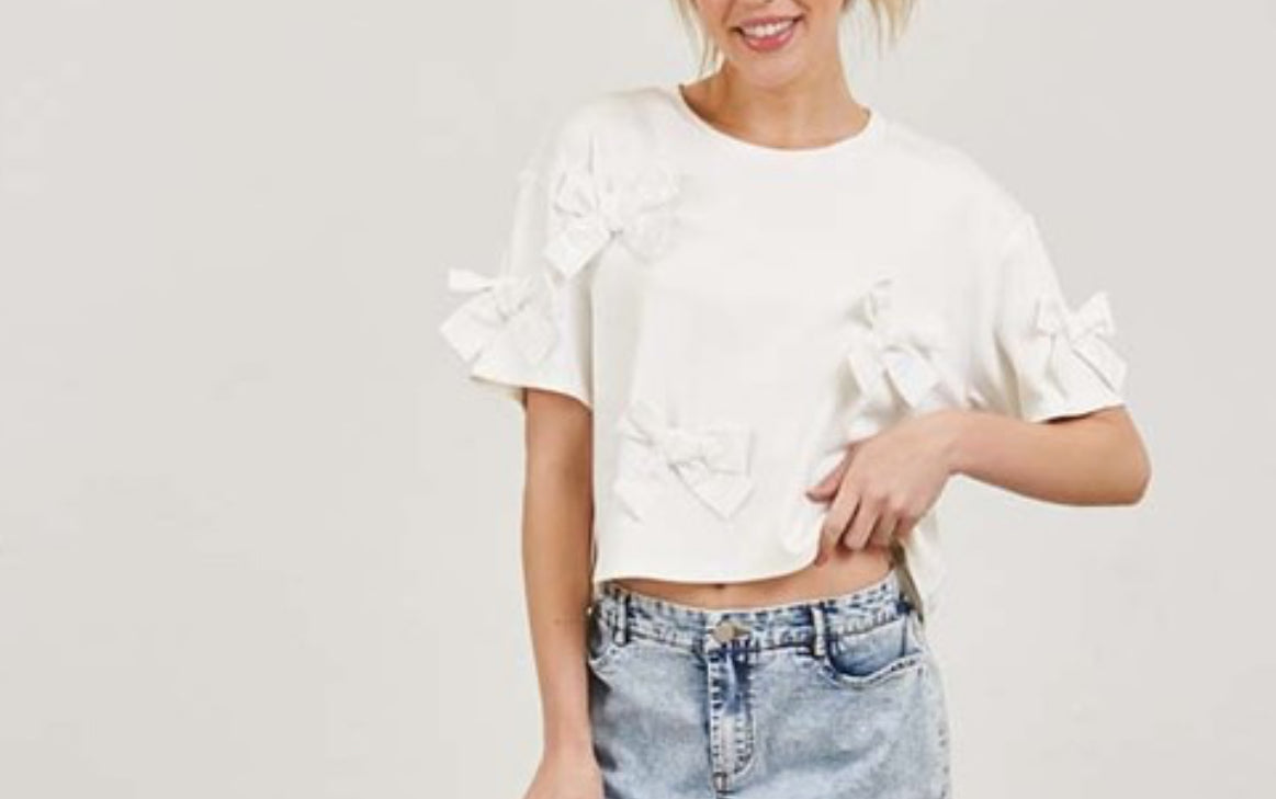 White bow top