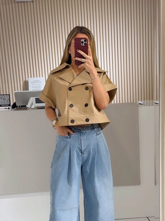 Cropped Trench Jacket