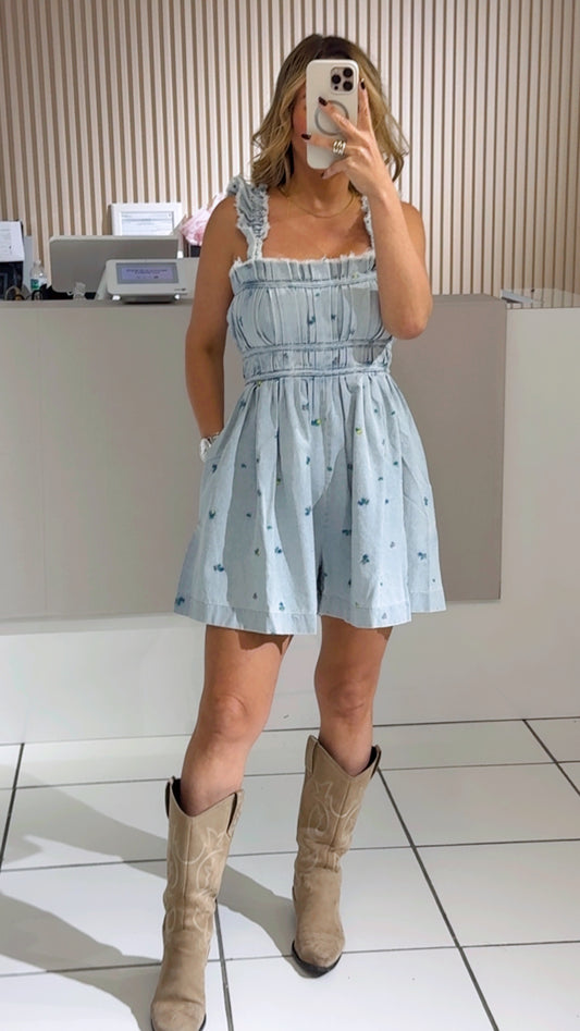 Delicate blue romper