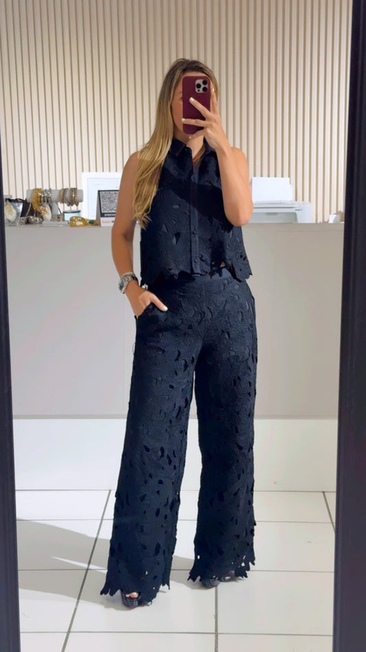 BLACK LACE SET