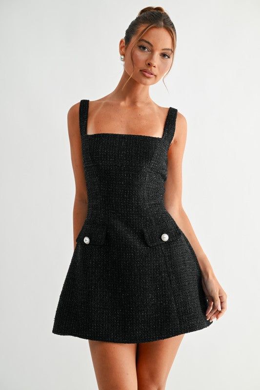 Black tweed dress