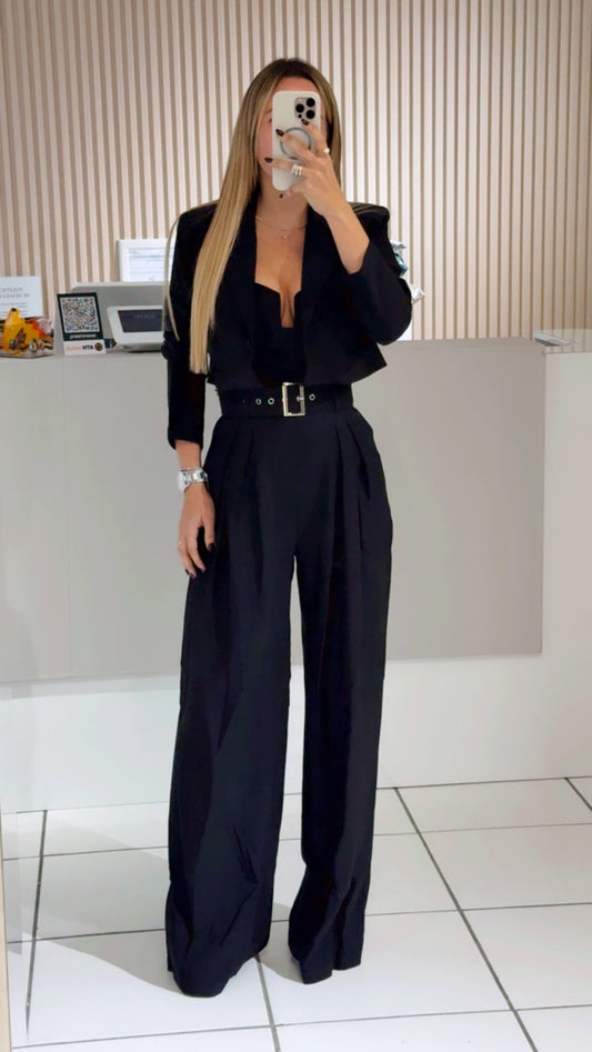 Black two pieces blazer set