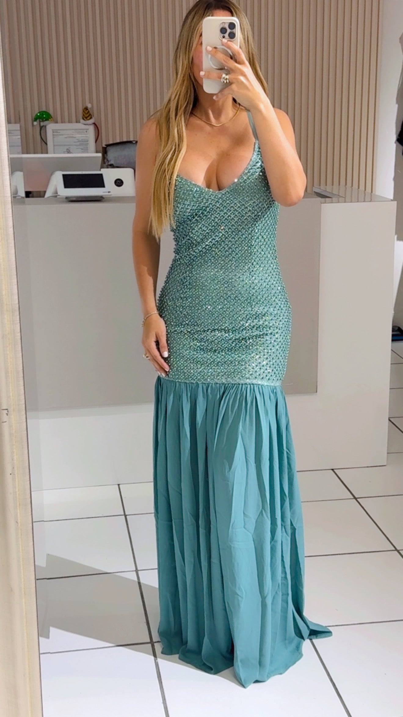 Turquoise mermaid dress