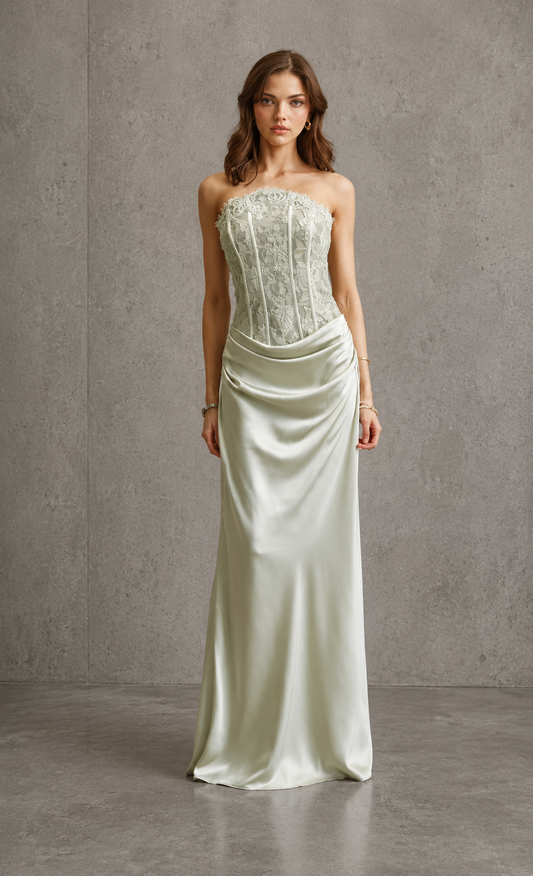 Green sage dress