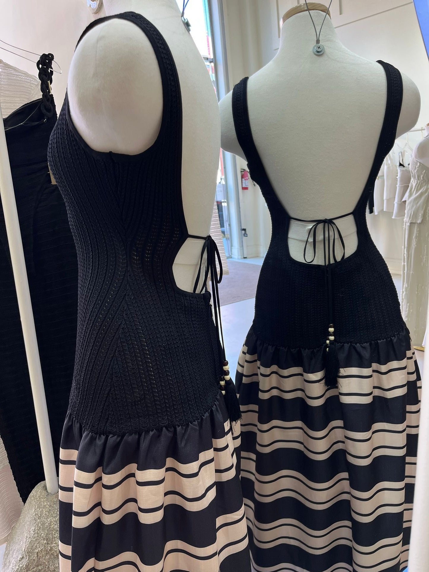 Tunic black and cream