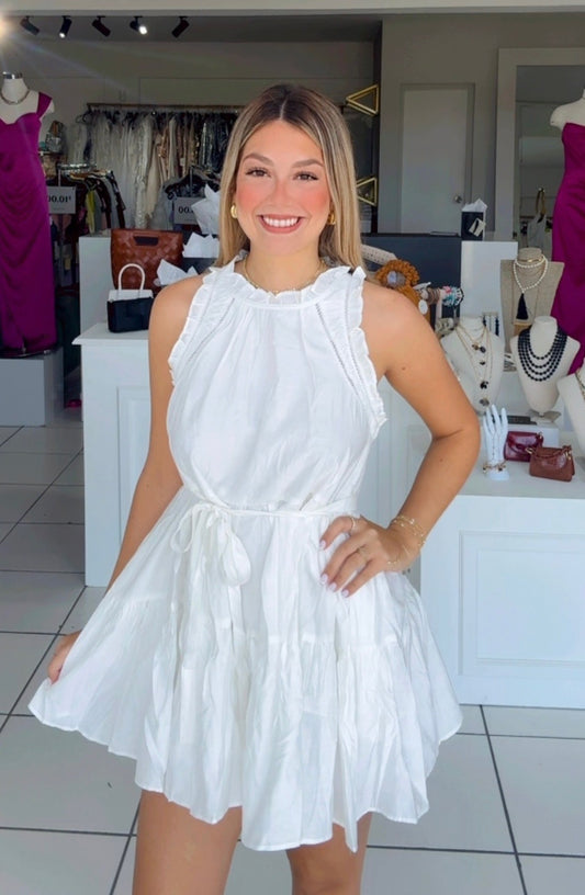 White classic dress
