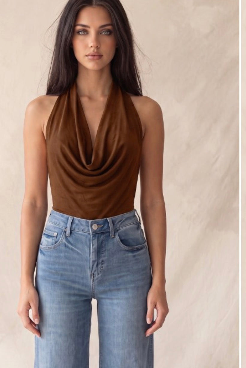 Camel halter bodysuit