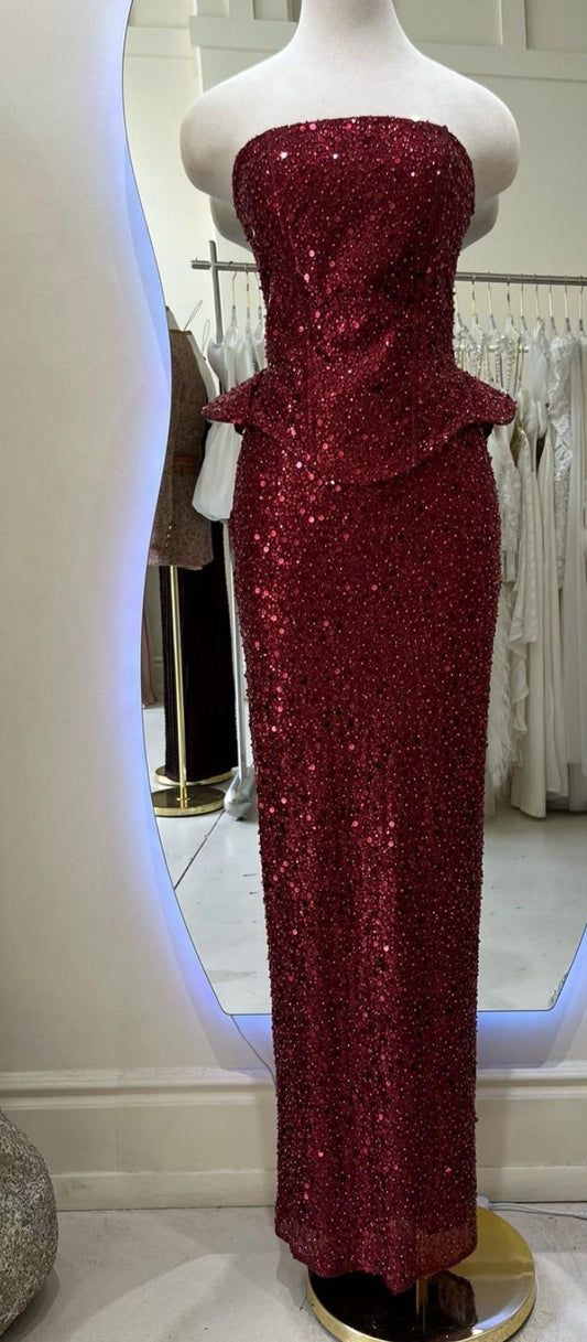 Burgundy sequin set