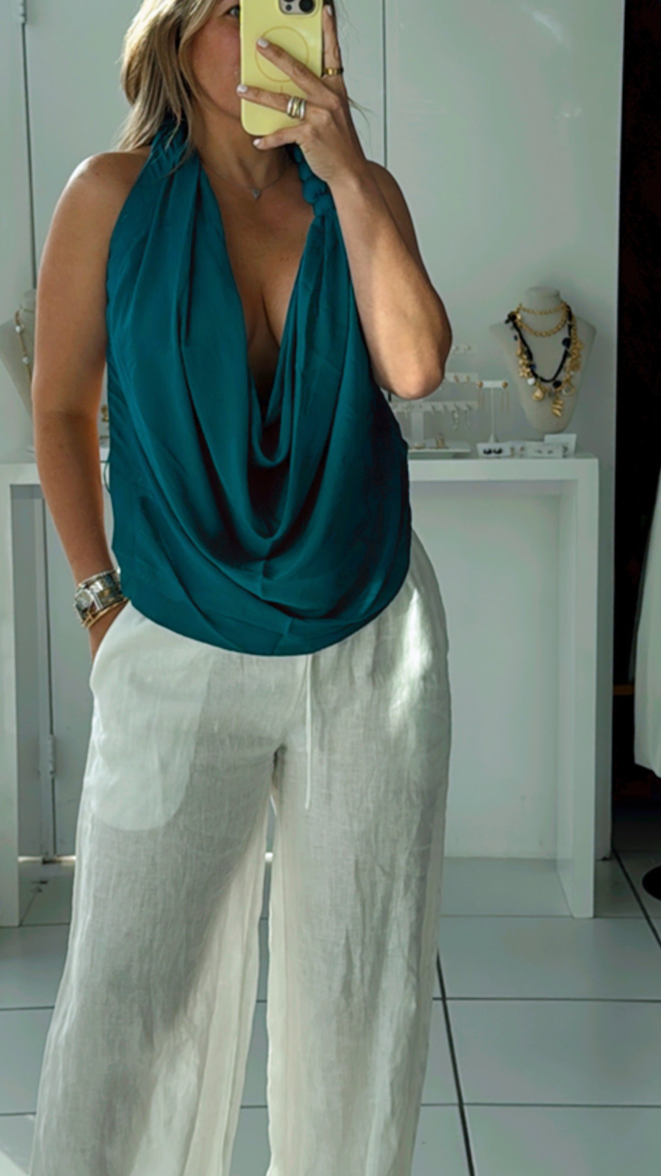 Teal top