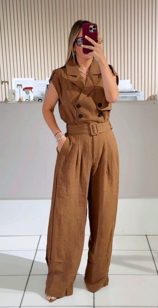 Keira Brown Jumpsuit