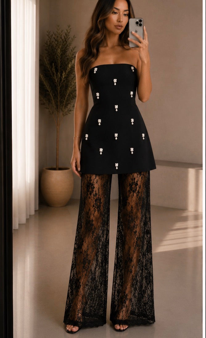 Black lace set