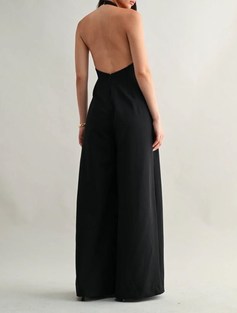 Nova Halter Black Jumpsuit