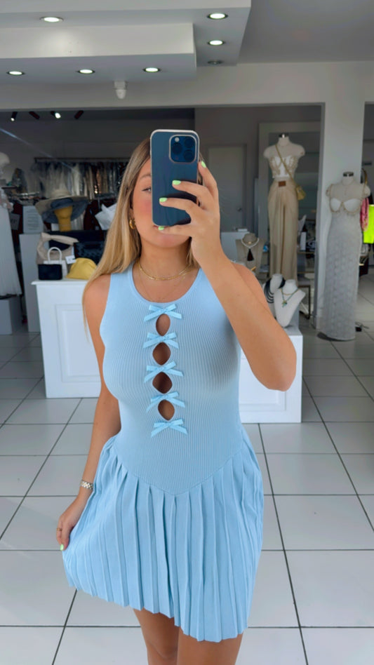 Dusty blue dress