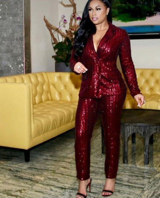 Burgundy Sparkling Set