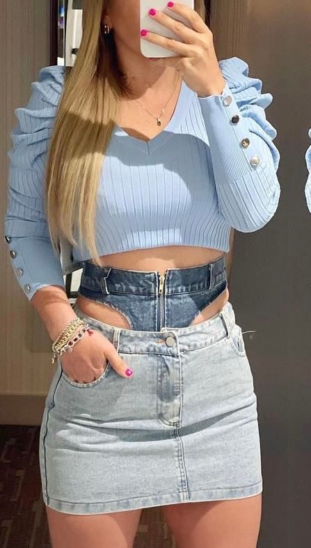 Denim Trendy Skirt