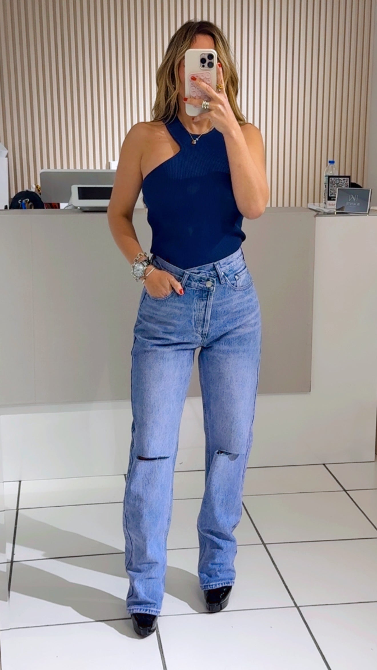 Blue style top