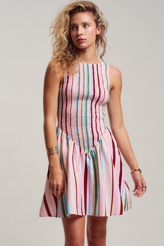 Candy Stripe Mini Dress