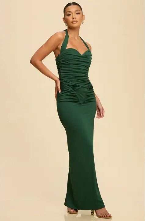 Green Halter Dress