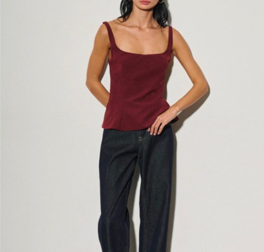 Fitted Burgundy Top