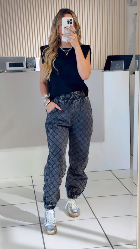 Grey wash pant