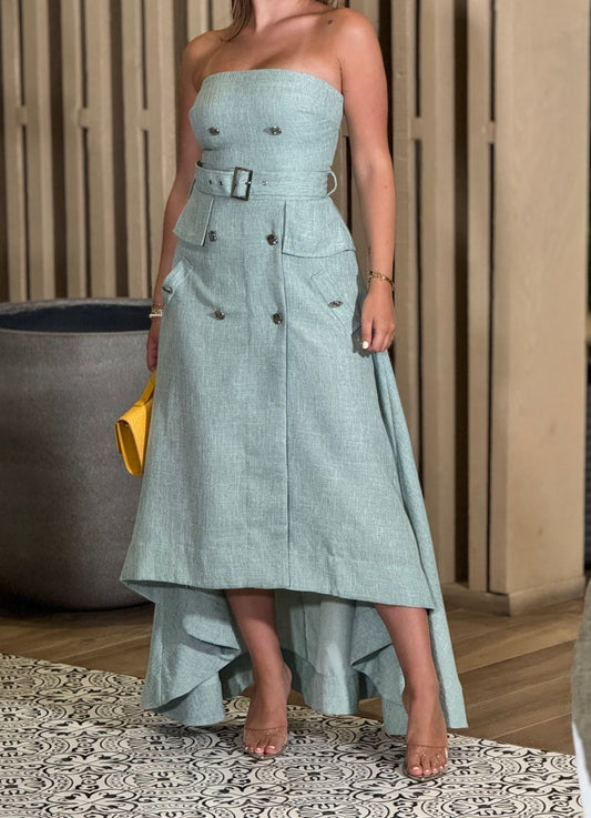 Sage midi dress