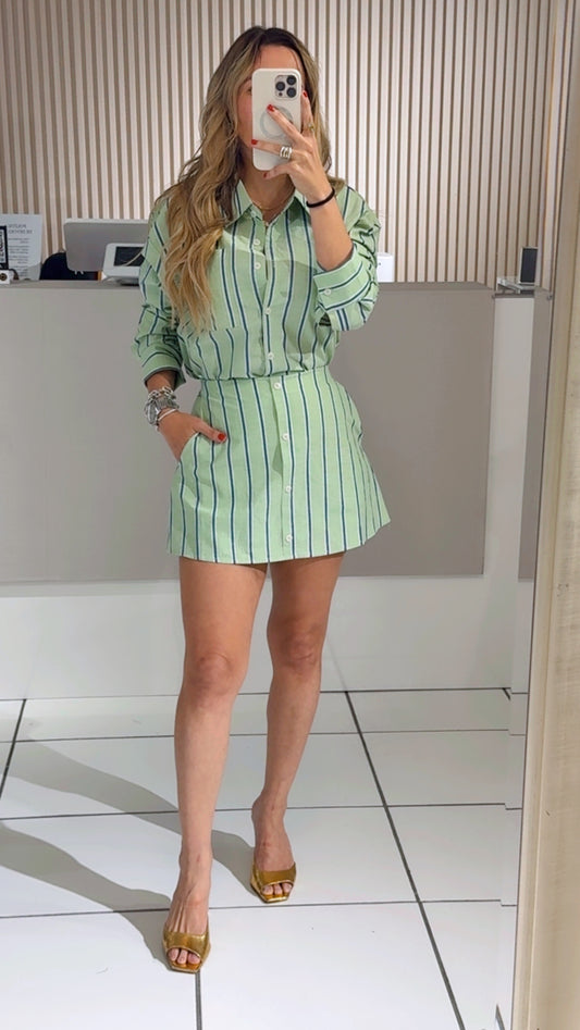 Striped green set