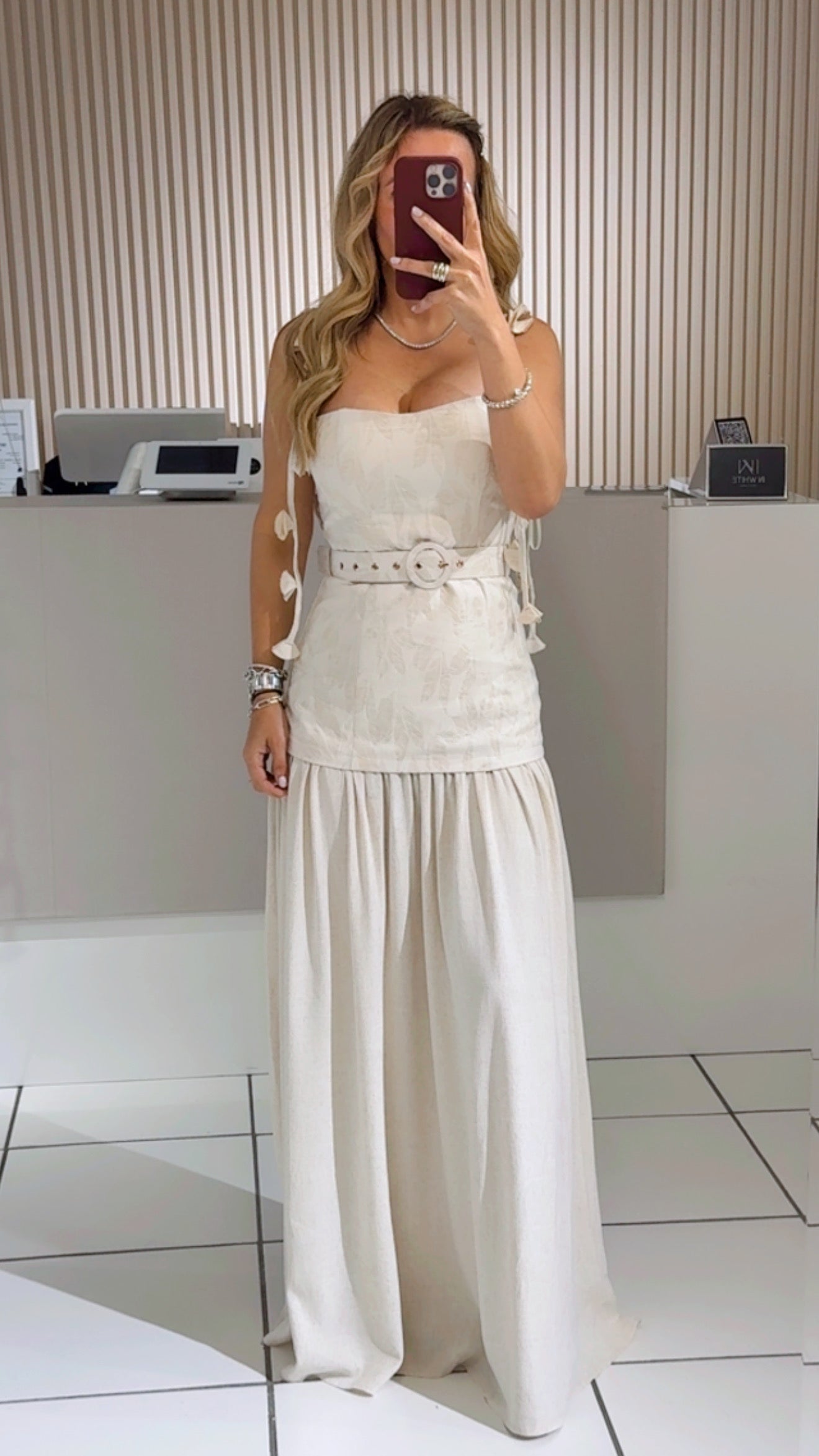 Flower cream dress