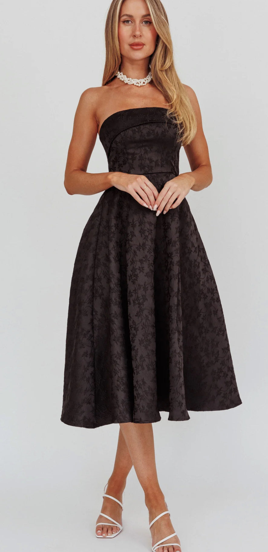 Black midi dress