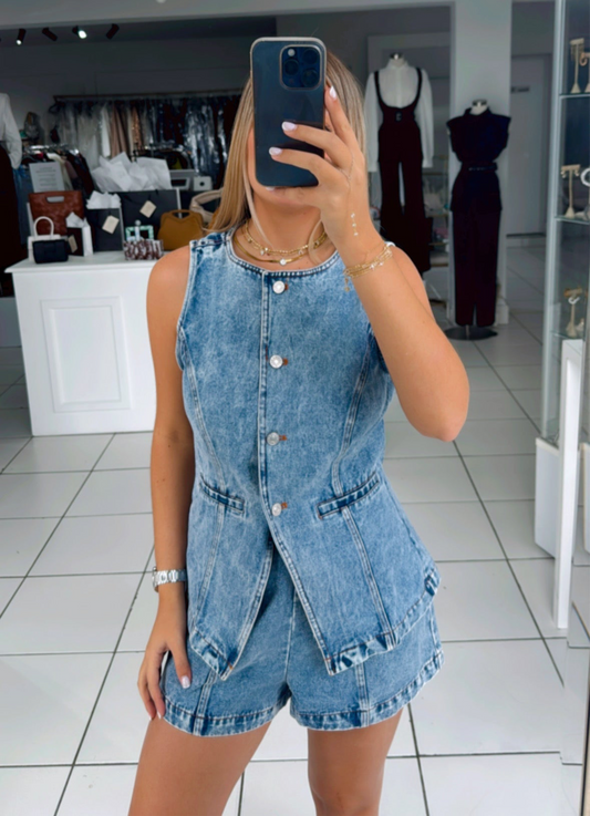 Light blue denim set