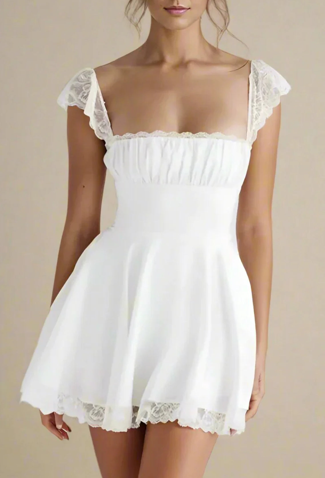White pearl dress