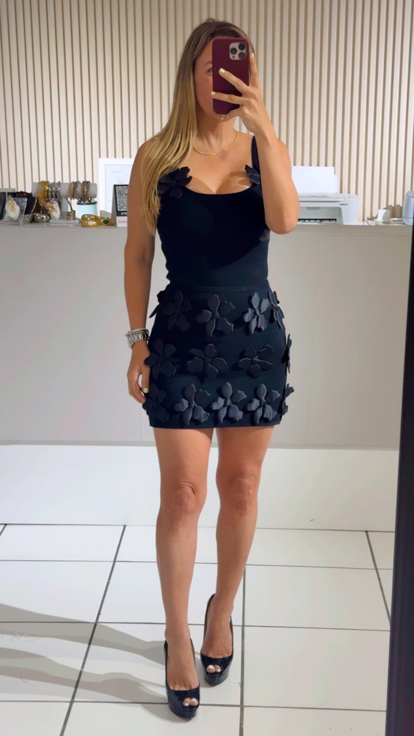 Black Flower Set