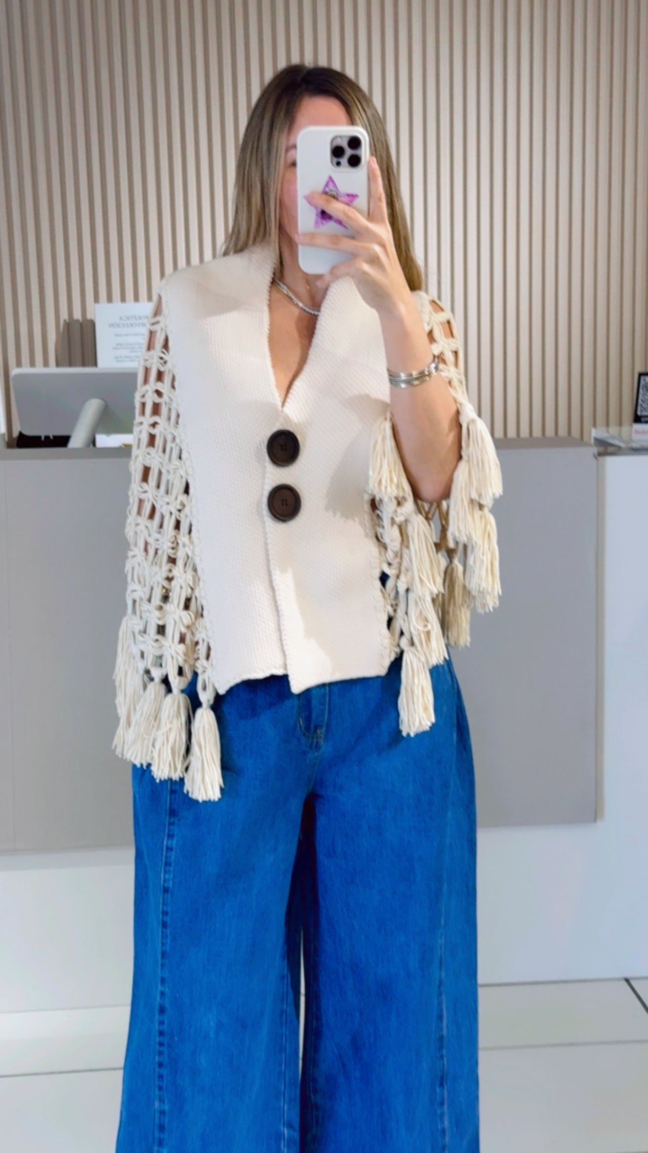 Macrame tassel top