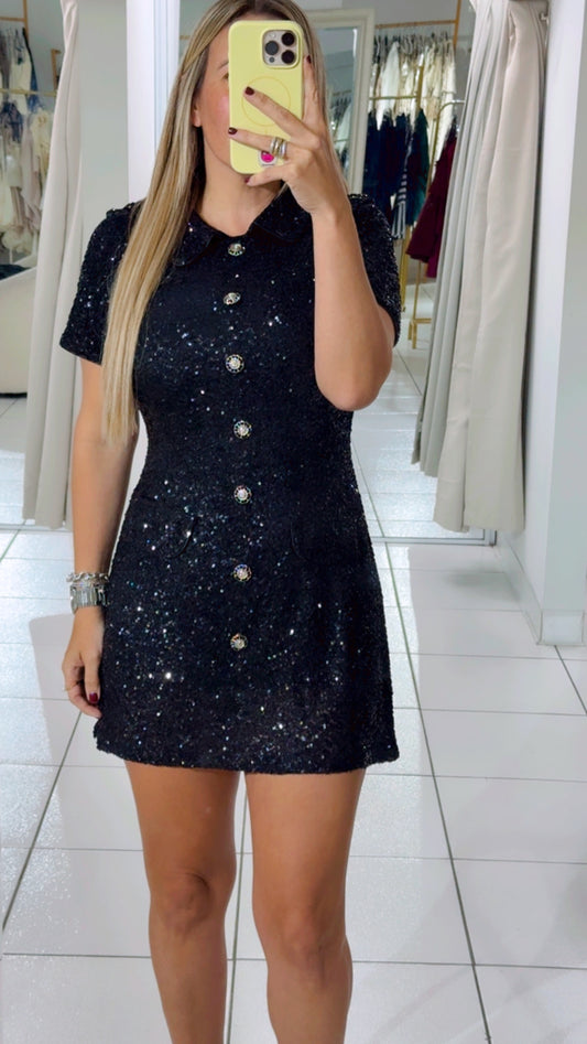 Glitter black dress