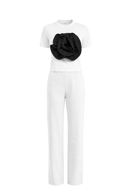 Black flower set