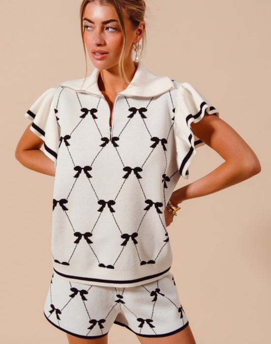 Off white bow set